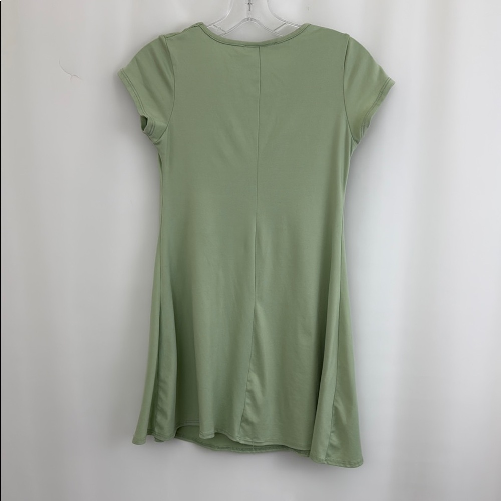 Girl’s Green Dress with Girl, Gum & Butterflies Graphic Print Size 10 - Picture 4 of 4